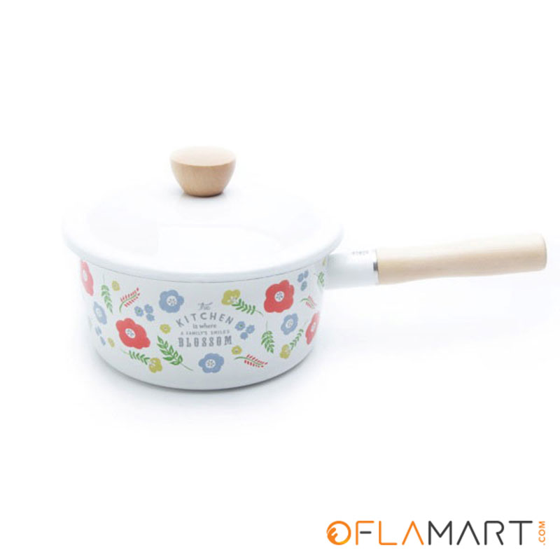 ENAMEL SOUCE POT 18CM 