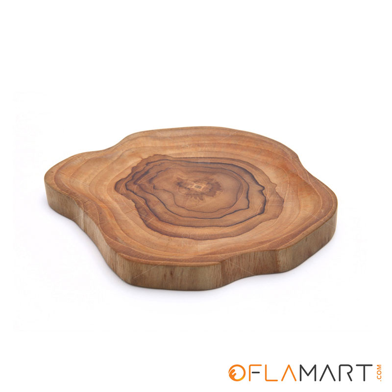 TEAK WOOD MEDIUM PLATE
