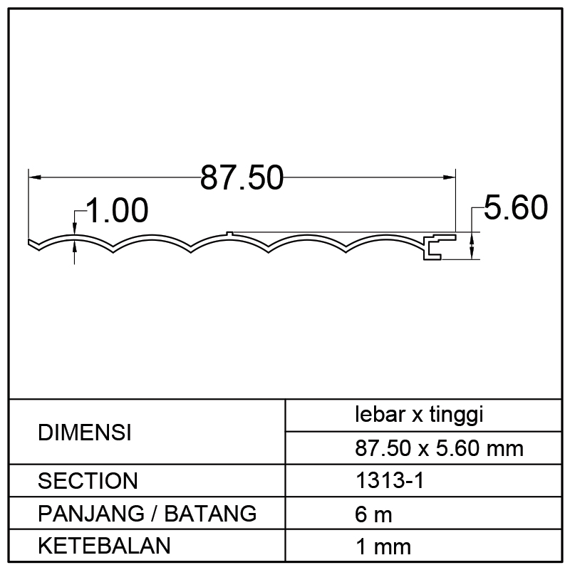 SPANDRELL (87.50 x 5.60)mm