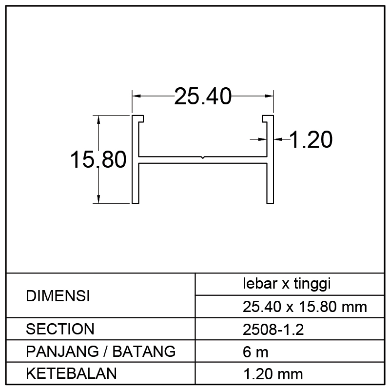 H SPONNING SLIDING WINDOW (25.40 x 15.80)mm