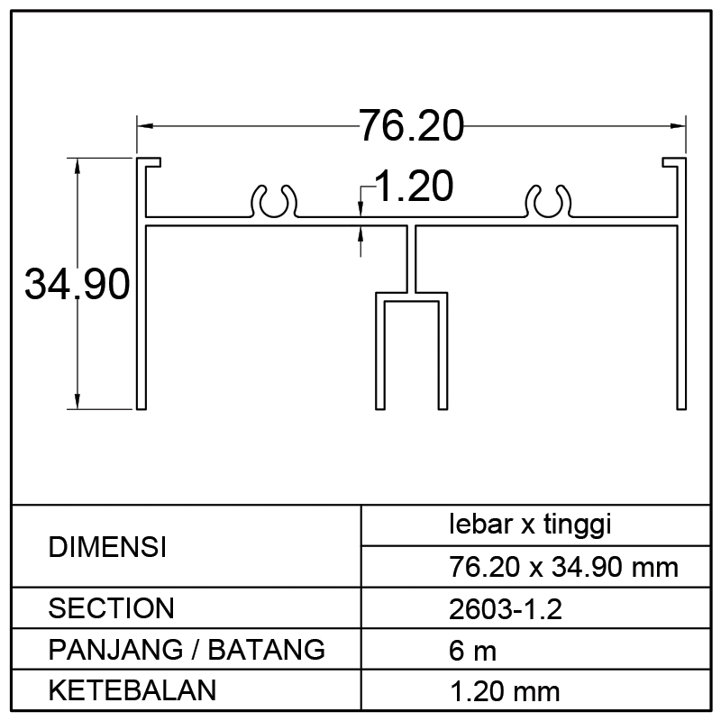 REL ATAS SLIDING DOOR (76.20 x 34.90)mm