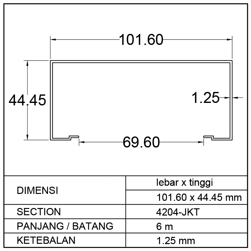 KUSEN C (101.60 x 44.45)mm