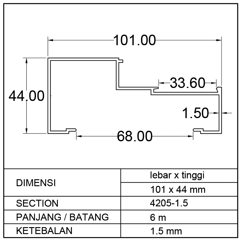 KUSEN 1/2 M (101 x 44)mm