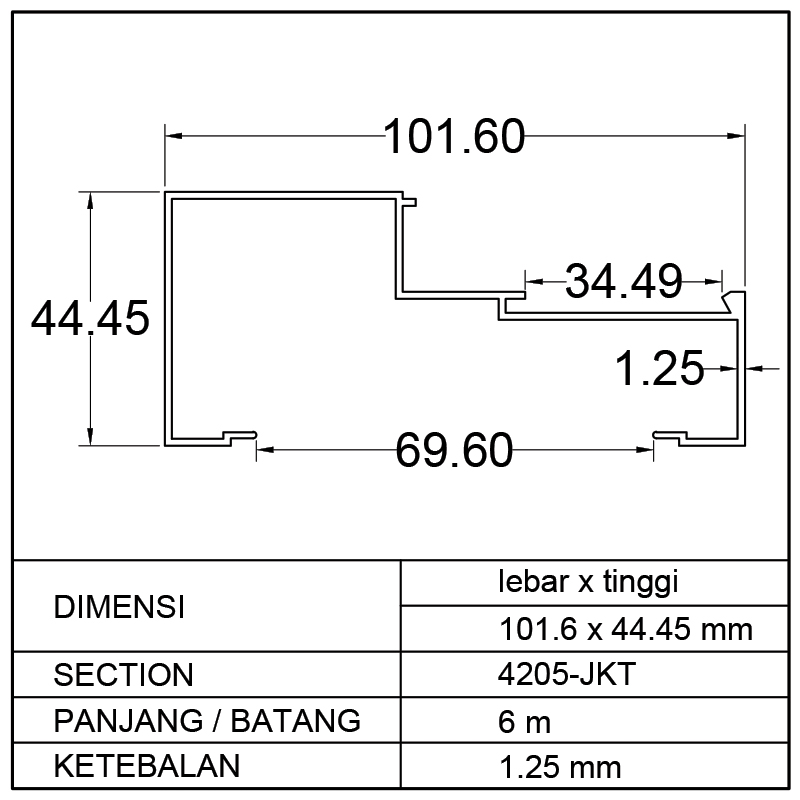 KUSEN 1/2M (101.6 x 44.45)mm