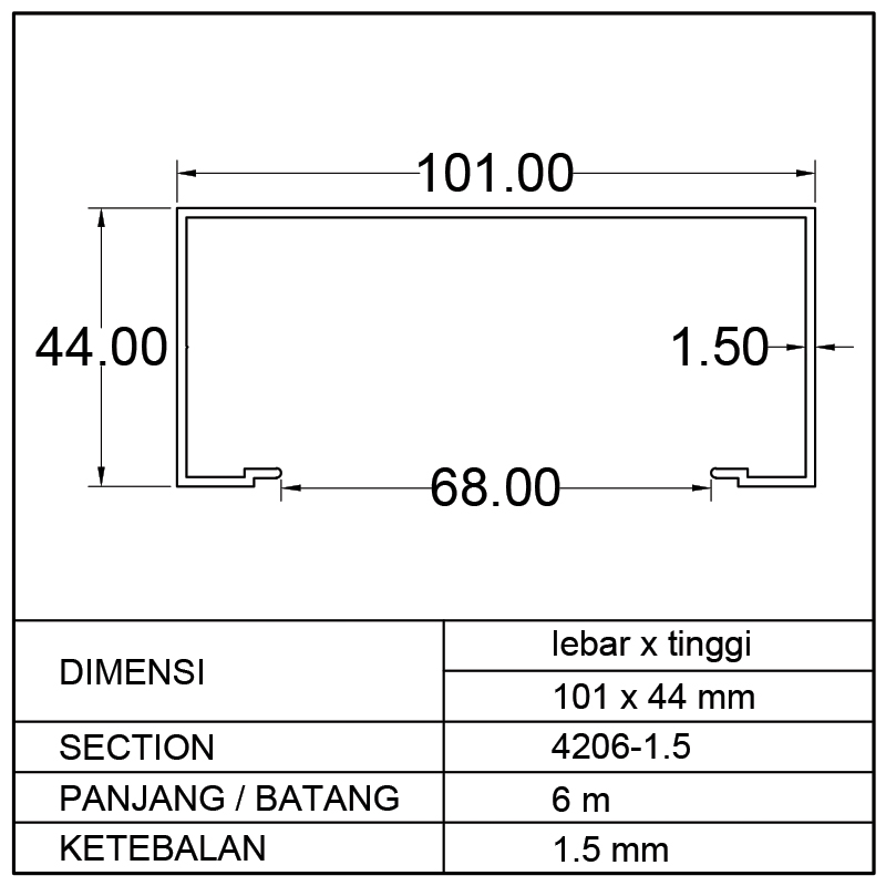 KUSEN C (101 x 44)mm