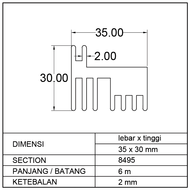HEATSINK (35 x 30)mm